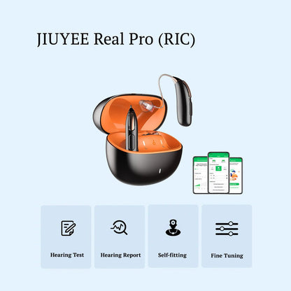 JIUYEE Real Pro OTC Bluetooth Hearing Airds Support App Self-fitting