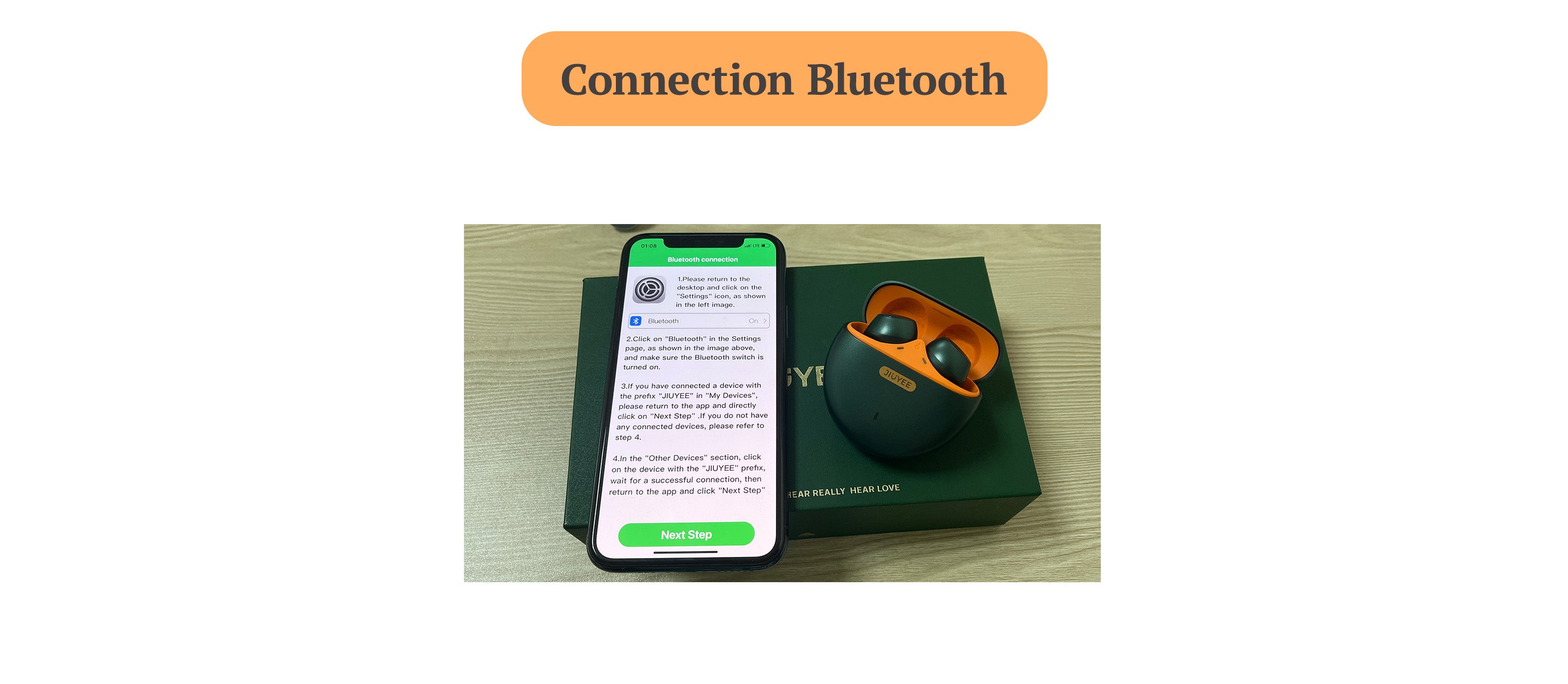 Load video: This video shows how to connected bluetooth to using JIUYEE app to adjust our hearing aids.