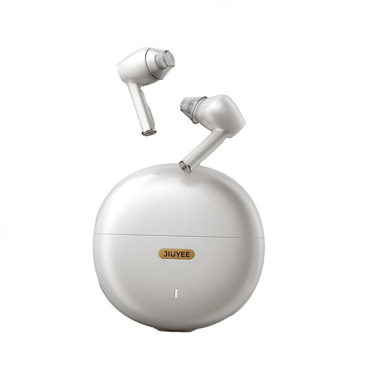 Pearl White JIUYEE Free OTC Bluetooth Hearing Aids with Comfort & Clear Sound